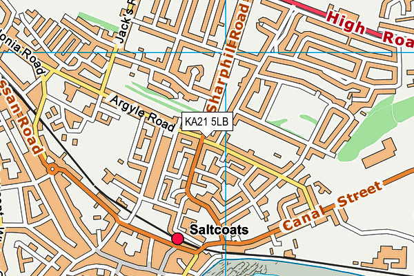 KA21 5LB map - OS VectorMap District (Ordnance Survey)