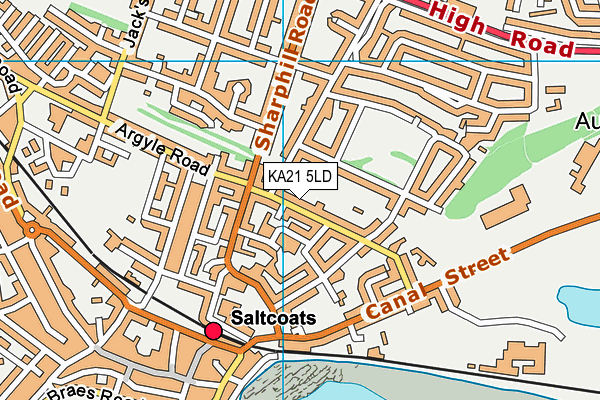 KA21 5LD map - OS VectorMap District (Ordnance Survey)