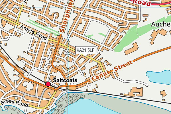 KA21 5LF map - OS VectorMap District (Ordnance Survey)