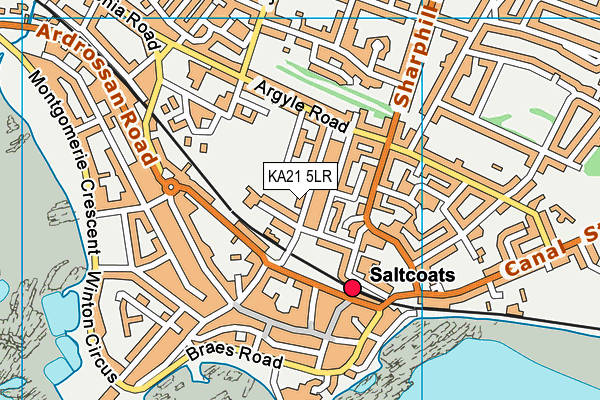 KA21 5LR map - OS VectorMap District (Ordnance Survey)