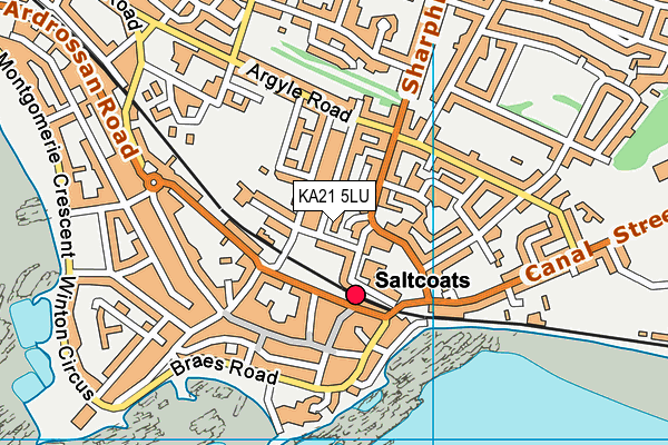 KA21 5LU map - OS VectorMap District (Ordnance Survey)