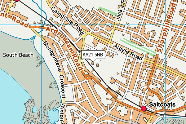 KA21 5NB map - OS VectorMap District (Ordnance Survey)