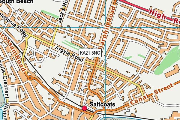 KA21 5NG map - OS VectorMap District (Ordnance Survey)