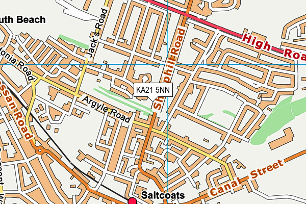 KA21 5NN map - OS VectorMap District (Ordnance Survey)