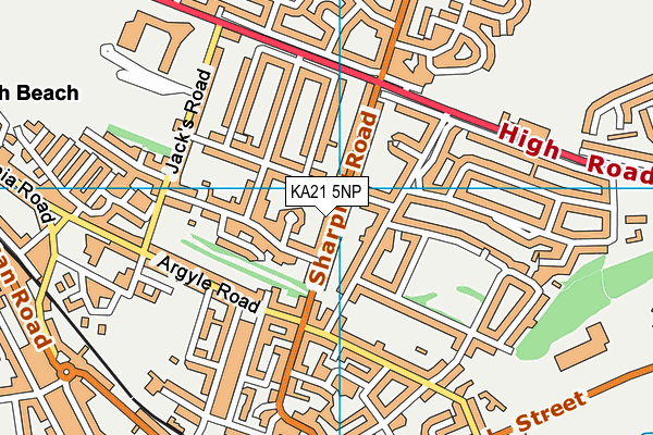 KA21 5NP map - OS VectorMap District (Ordnance Survey)