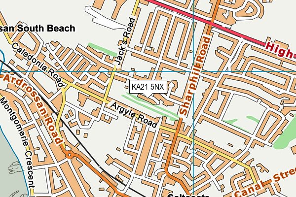 KA21 5NX map - OS VectorMap District (Ordnance Survey)