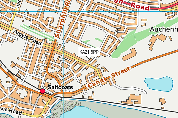 KA21 5PP map - OS VectorMap District (Ordnance Survey)