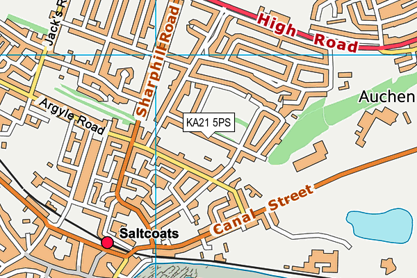 KA21 5PS map - OS VectorMap District (Ordnance Survey)