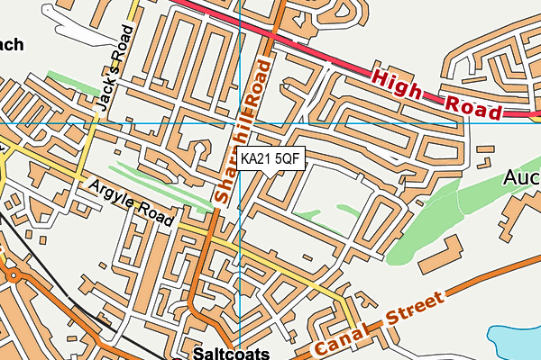 KA21 5QF map - OS VectorMap District (Ordnance Survey)
