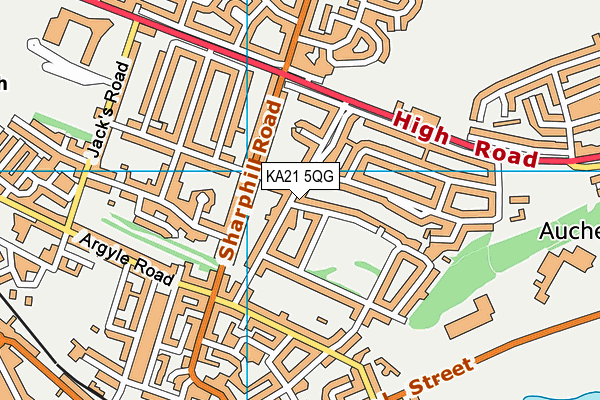 KA21 5QG map - OS VectorMap District (Ordnance Survey)