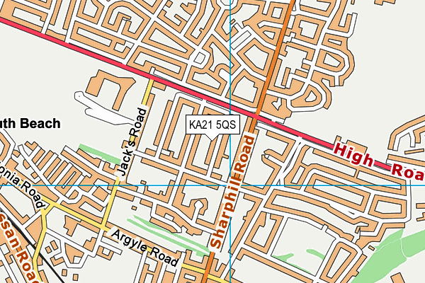 KA21 5QS map - OS VectorMap District (Ordnance Survey)