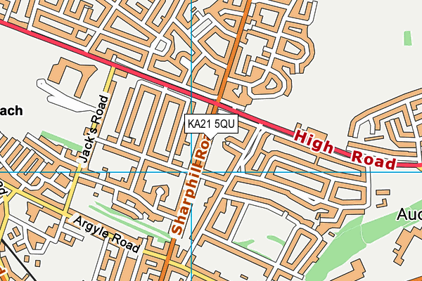 KA21 5QU map - OS VectorMap District (Ordnance Survey)