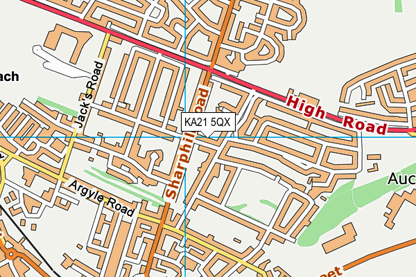 KA21 5QX map - OS VectorMap District (Ordnance Survey)