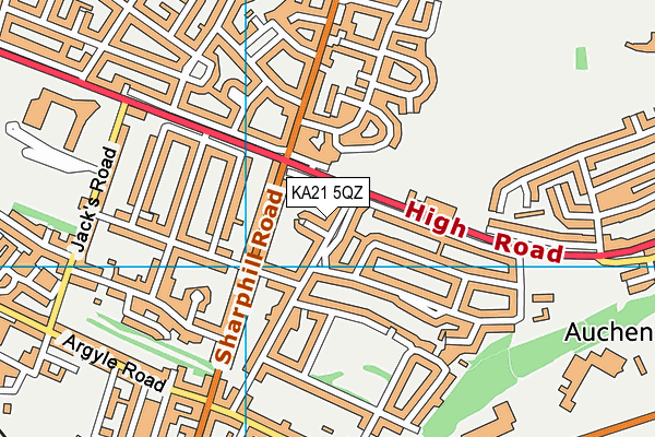 KA21 5QZ map - OS VectorMap District (Ordnance Survey)