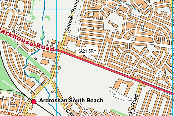 KA21 5RY map - OS VectorMap District (Ordnance Survey)