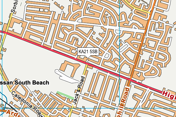 KA21 5SB map - OS VectorMap District (Ordnance Survey)