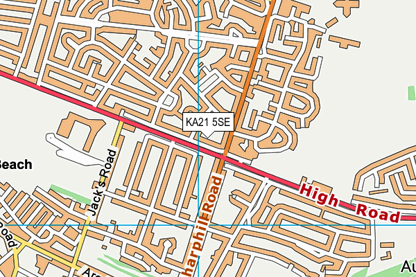 KA21 5SE map - OS VectorMap District (Ordnance Survey)