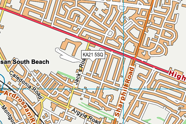 KA21 5SQ map - OS VectorMap District (Ordnance Survey)