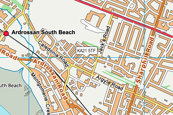 KA21 5TF map - OS VectorMap District (Ordnance Survey)