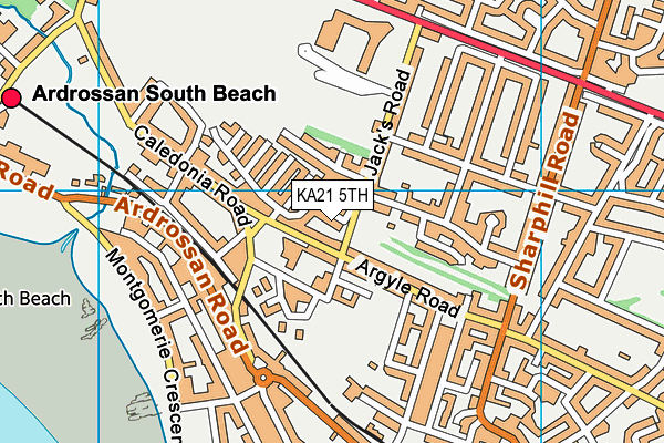 KA21 5TH map - OS VectorMap District (Ordnance Survey)