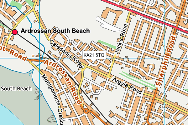 KA21 5TQ map - OS VectorMap District (Ordnance Survey)