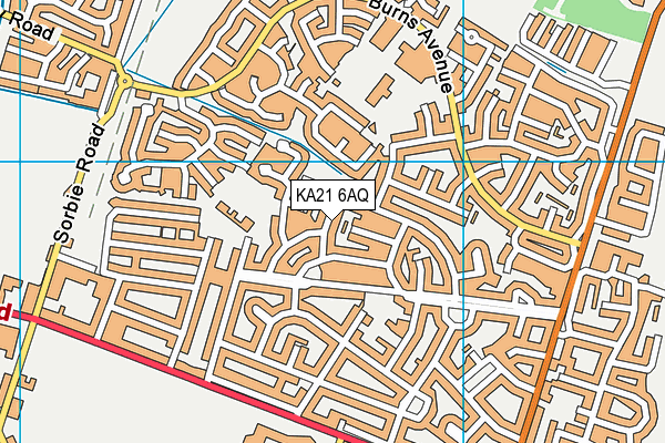 KA21 6AQ map - OS VectorMap District (Ordnance Survey)