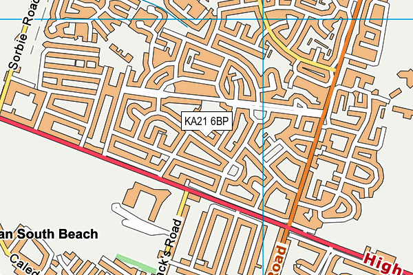 KA21 6BP map - OS VectorMap District (Ordnance Survey)