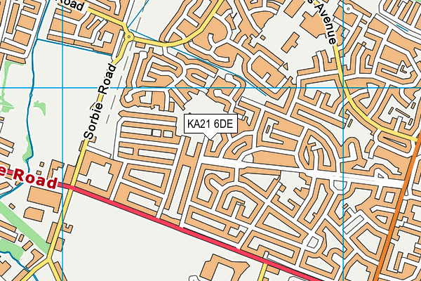 KA21 6DE map - OS VectorMap District (Ordnance Survey)