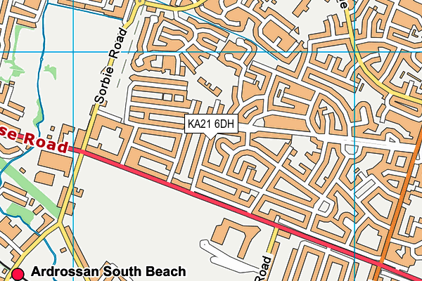KA21 6DH map - OS VectorMap District (Ordnance Survey)