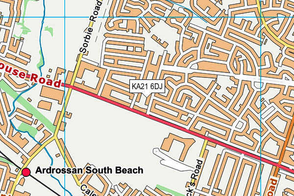KA21 6DJ map - OS VectorMap District (Ordnance Survey)