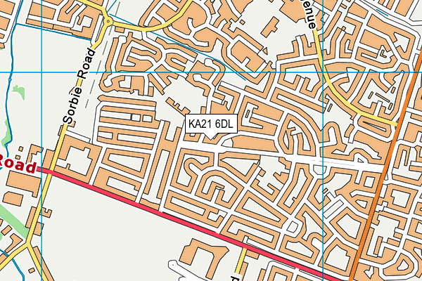 KA21 6DL map - OS VectorMap District (Ordnance Survey)