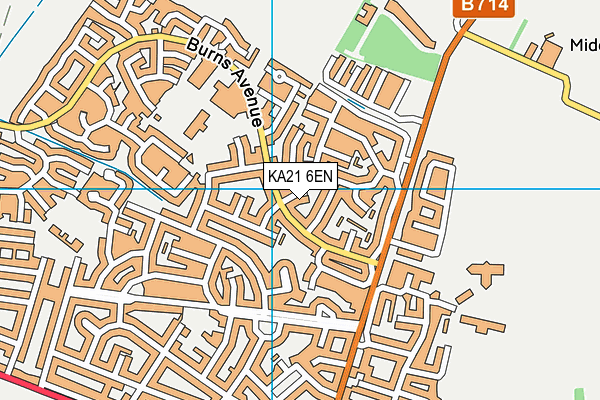 KA21 6EN map - OS VectorMap District (Ordnance Survey)