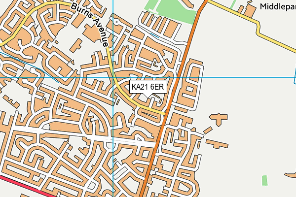 KA21 6ER map - OS VectorMap District (Ordnance Survey)