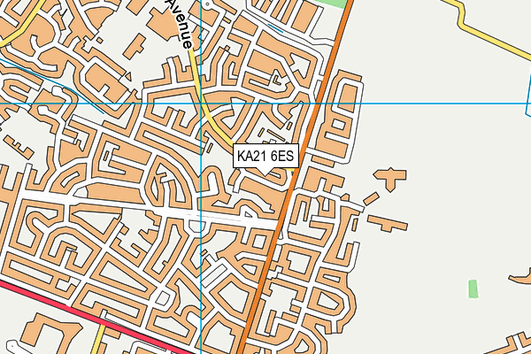 KA21 6ES map - OS VectorMap District (Ordnance Survey)
