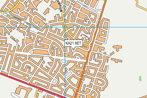 KA21 6ET map - OS VectorMap District (Ordnance Survey)