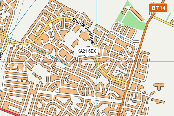 KA21 6EX map - OS VectorMap District (Ordnance Survey)