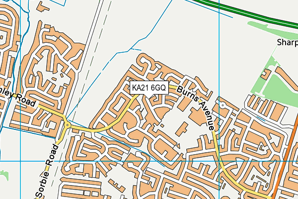 KA21 6GQ map - OS VectorMap District (Ordnance Survey)