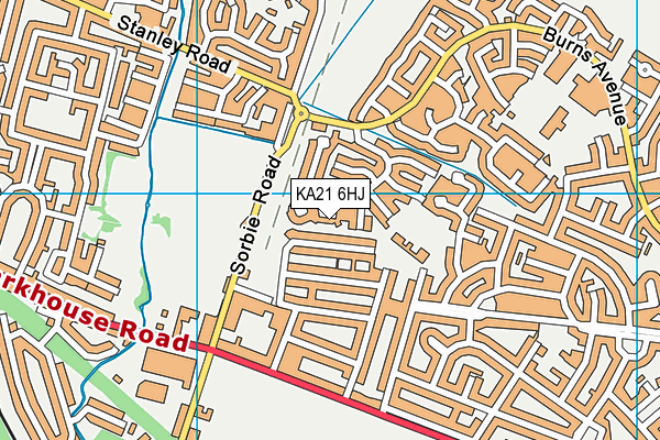 KA21 6HJ map - OS VectorMap District (Ordnance Survey)