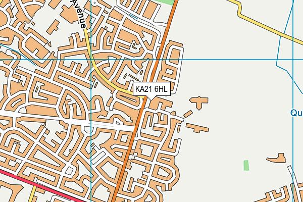 KA21 6HL map - OS VectorMap District (Ordnance Survey)