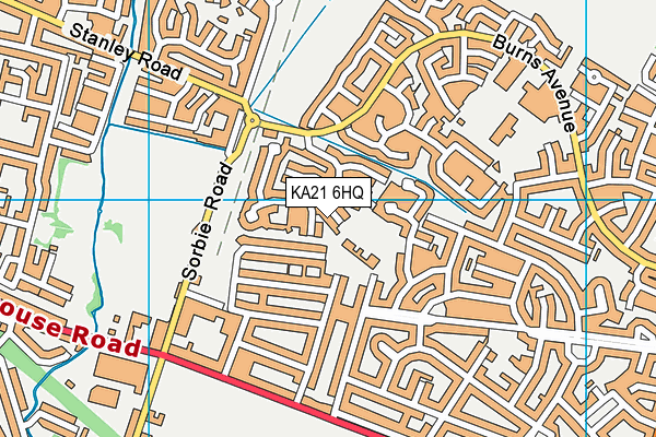 KA21 6HQ map - OS VectorMap District (Ordnance Survey)