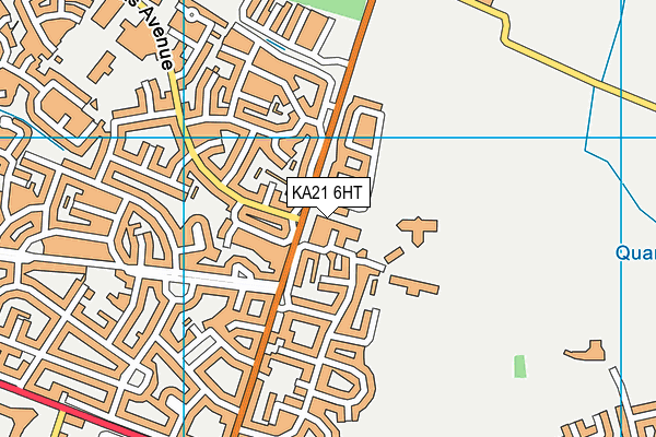 KA21 6HT map - OS VectorMap District (Ordnance Survey)