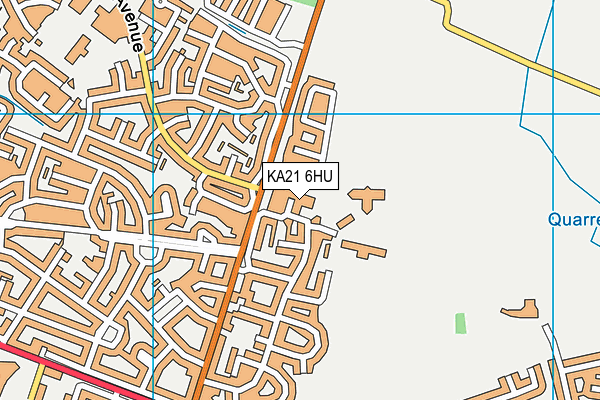 KA21 6HU map - OS VectorMap District (Ordnance Survey)