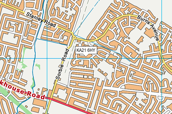 KA21 6HY map - OS VectorMap District (Ordnance Survey)