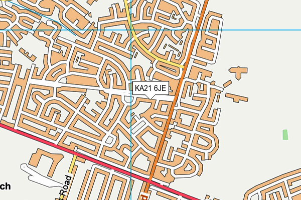 KA21 6JE map - OS VectorMap District (Ordnance Survey)