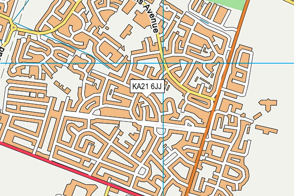KA21 6JJ map - OS VectorMap District (Ordnance Survey)