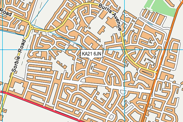 KA21 6JN map - OS VectorMap District (Ordnance Survey)