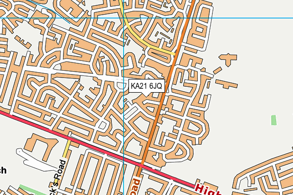 KA21 6JQ map - OS VectorMap District (Ordnance Survey)