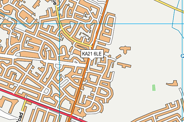 KA21 6LE map - OS VectorMap District (Ordnance Survey)