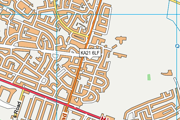 KA21 6LF map - OS VectorMap District (Ordnance Survey)