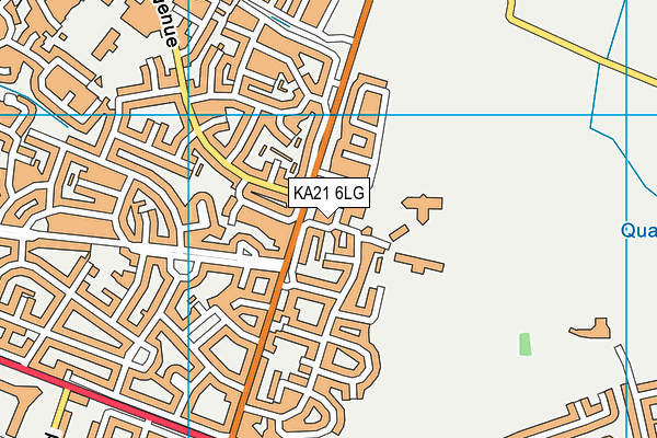KA21 6LG map - OS VectorMap District (Ordnance Survey)